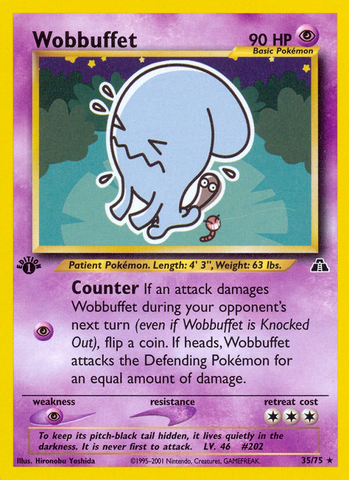 Wobbuffet (35/75) [Neo Discovery 1st Edition] - Destination Retro
