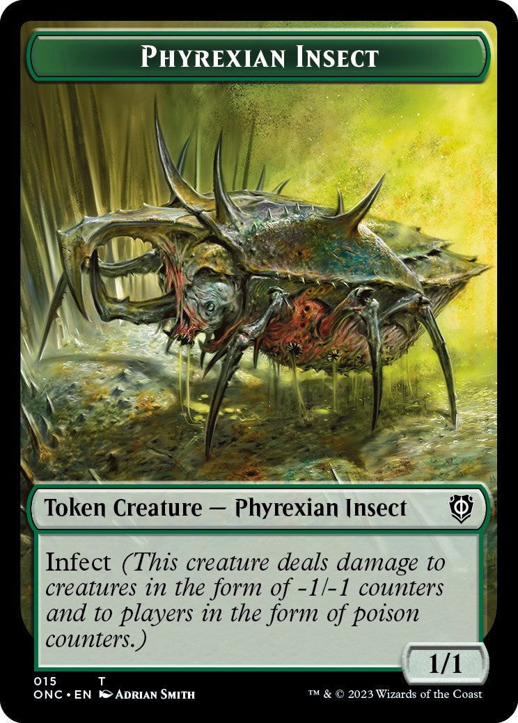 Phyrexian Mite // Phyrexian Insect Double-Sided Token [Phyrexia: All Will Be One Commander Tokens] - Destination Retro