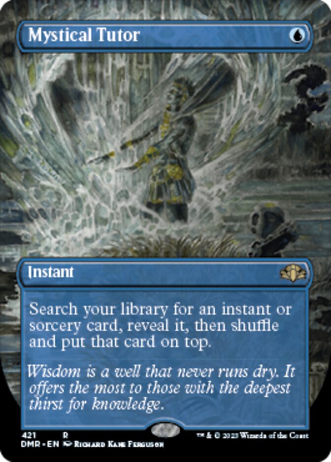 Mystical Tutor (Borderless Alternate Art) [Dominaria Remastered] - Destination Retro