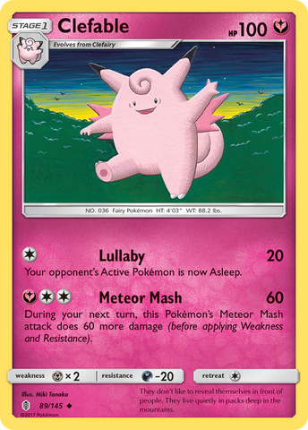 Clefable (89/145) [Sun & Moon: Guardians Rising] - Destination Retro