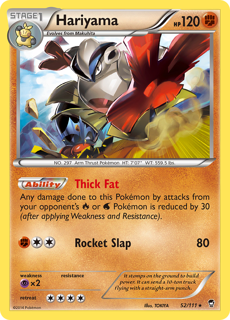 Hariyama (52/111) [XY: Furious Fists] - Destination Retro