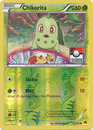 Chikorita (1/122) (League Promo) [XY: BREAKpoint] - Destination Retro
