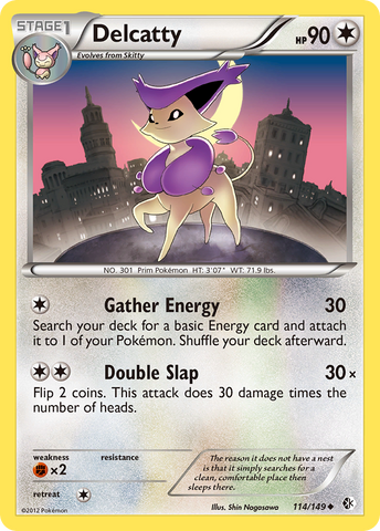 Delcatty (114/149) [Black & White: Boundaries Crossed] - Destination Retro