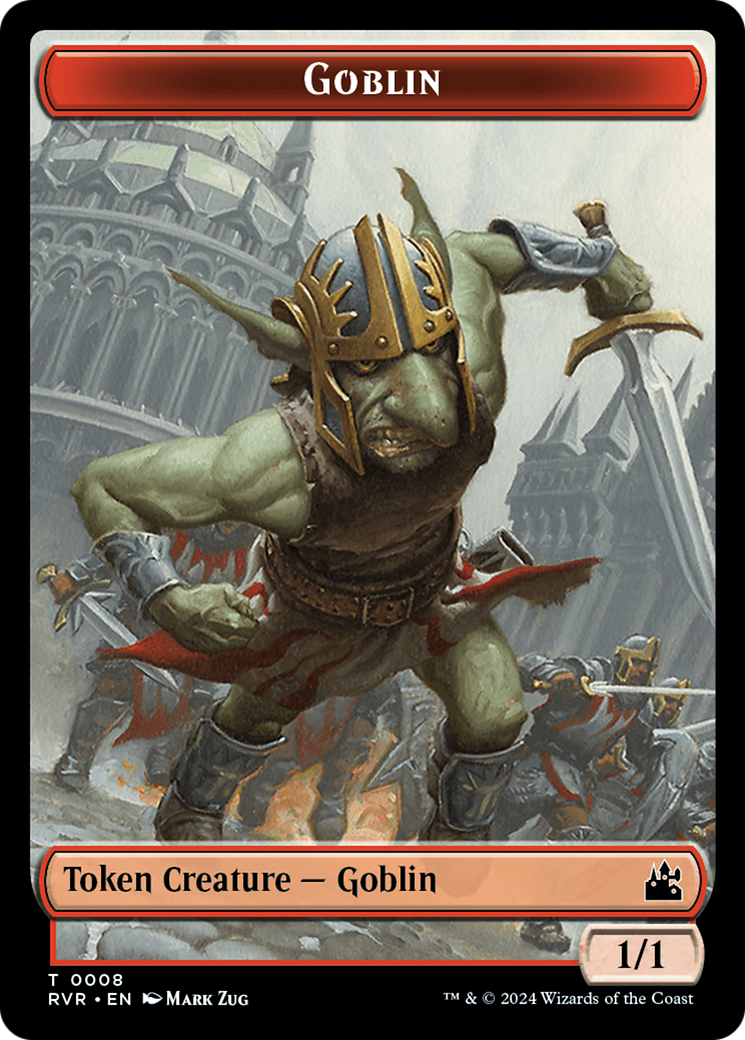 Goblin (0008) // Emblem - Domri Rade Double-Sided Token [Ravnica Remastered Tokens] - Destination Retro
