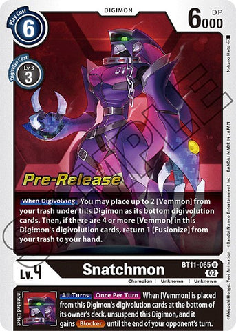 Snatchmon [BT11-065] [Dimensional Phase Pre-Release Promos] - Destination Retro