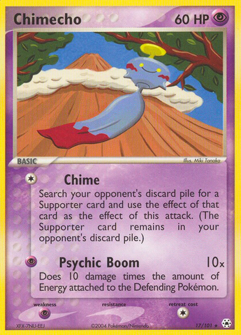 Chimecho (17/101) [EX: Hidden Legends] - Destination Retro