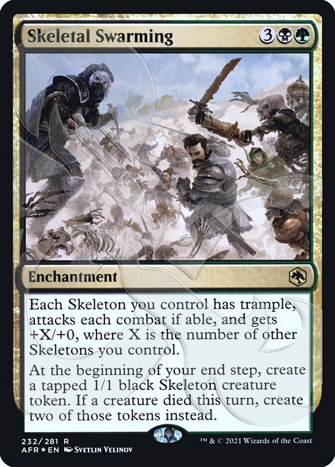Skeletal Swarming (Ampersand Promo) [Dungeons & Dragons: Adventures in the Forgotten Realms Promos] - Destination Retro