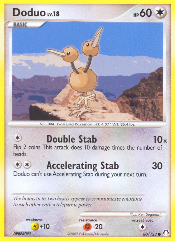 Doduo (80/123) [Diamond & Pearl: Mysterious Treasures] - Destination Retro