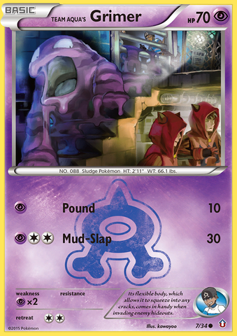Team Aqua's Grimer (7/34) [XY: Double Crisis] - Destination Retro