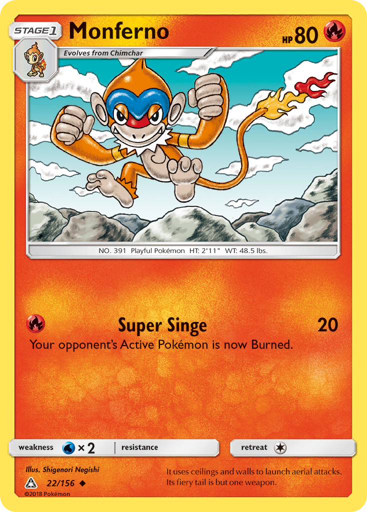 Monferno (22/156) [Sun & Moon: Ultra Prism] - Destination Retro
