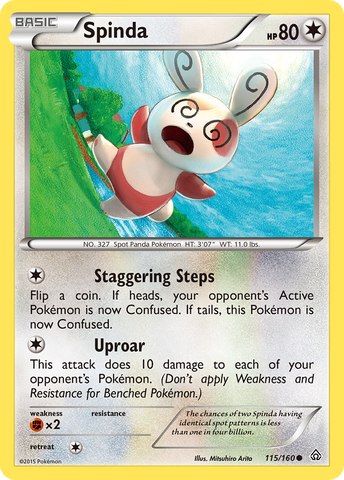 Spinda (115/160) [XY: Primal Clash] - Destination Retro