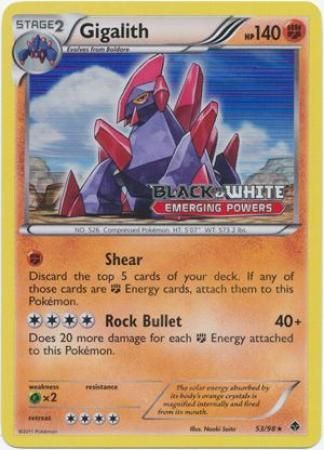 Gigalith (53/98) (Prerelease Promo) [Black & White: Black Star Promos] - Destination Retro