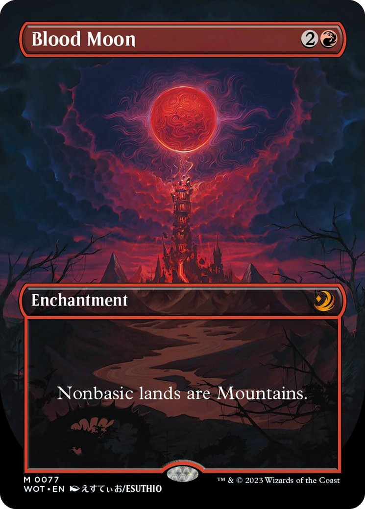 Blood Moon (Anime Borderless) [Wilds of Eldraine: Enchanting Tales] - Destination Retro