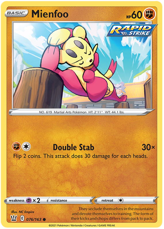 Mienfoo (076/163) [Sword & Shield: Battle Styles] - Destination Retro