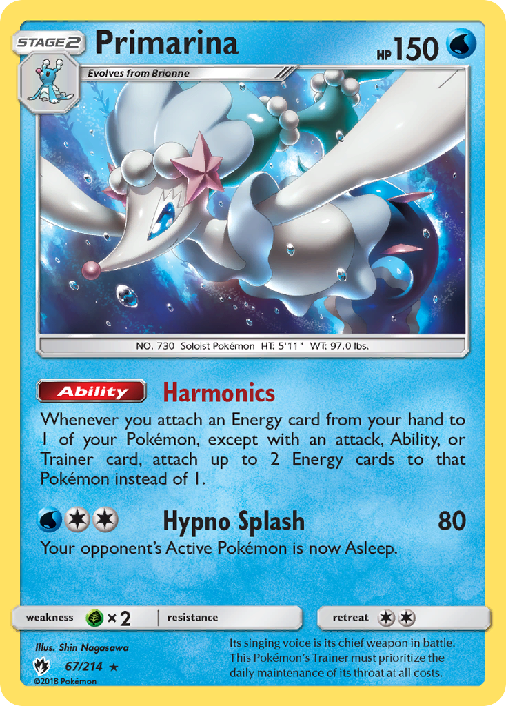 Primarina (67/214) [Sun & Moon: Lost Thunder] - Destination Retro