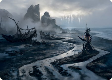 Shipwreck Marsh Art Card [Innistrad: Midnight Hunt Art Series] - Destination Retro