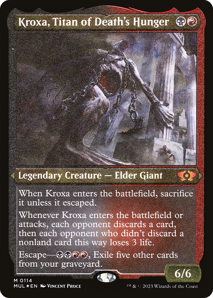 Kroxa, Titan of Death's Hunger (Foil Etched) [Multiverse Legends] - Destination Retro