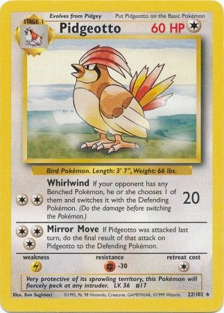 Pidgeotto (22/102) [Base Set Unlimited] - Destination Retro