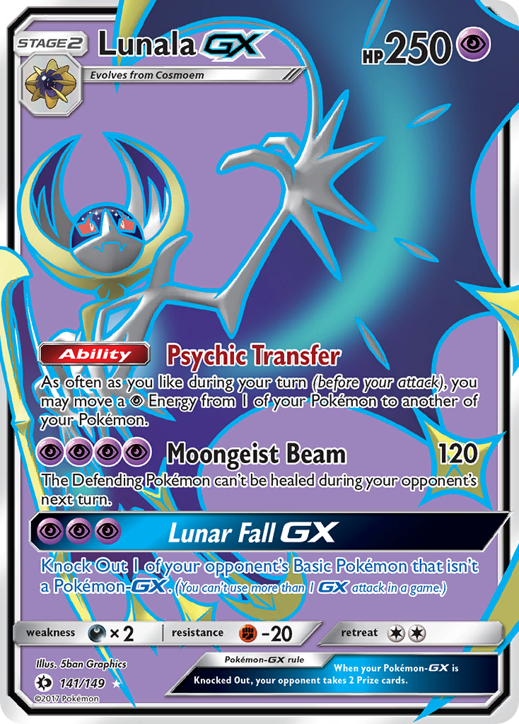Lunala GX (141/149) [Sun & Moon: Base Set] - Destination Retro