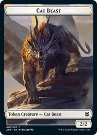 Cat Beast // Hydra Double-sided Token [Zendikar Rising Tokens] - Destination Retro