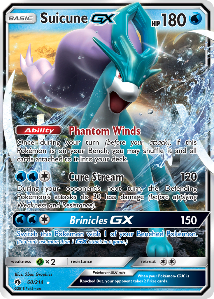Suicune GX (60/214) [Sun & Moon: Lost Thunder] - Destination Retro