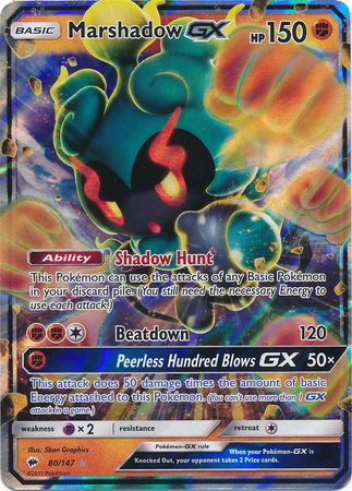 Marshadow GX  (80/147) (Jumbo Card) [Sun & Moon: Burning Shadows] - Destination Retro