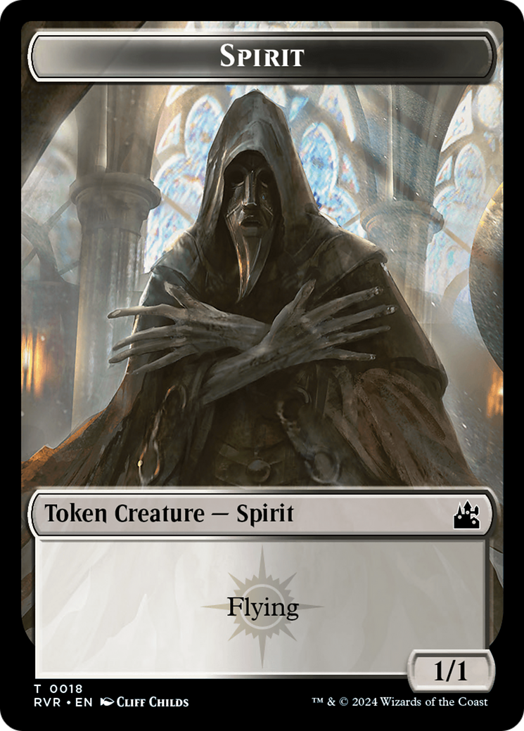Spirit (0018) // Sphinx Double-Sided Token [Ravnica Remastered Tokens] - Destination Retro