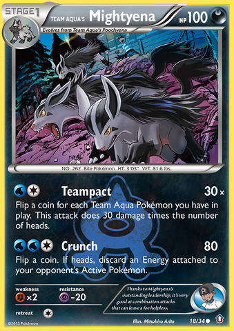 Team Aqua's Mightyena (18/34) [XY: Double Crisis] - Destination Retro
