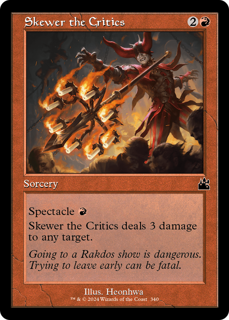 Skewer the Critics (Retro Frame) [Ravnica Remastered] - Destination Retro