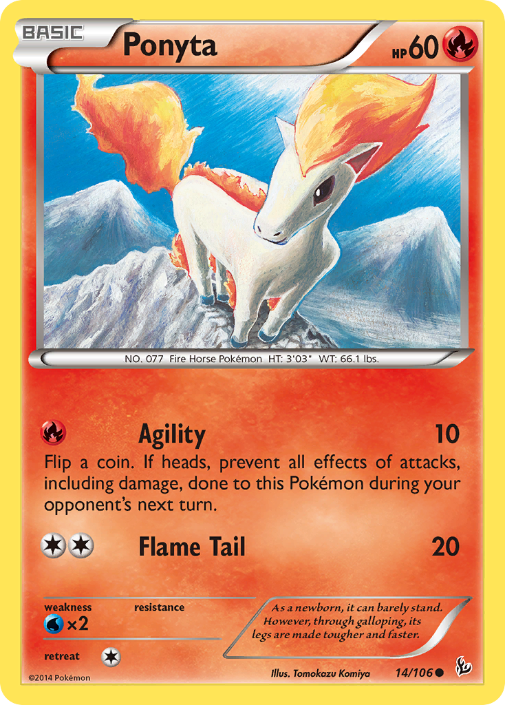 Ponyta (14/106) [XY: Flashfire] - Destination Retro