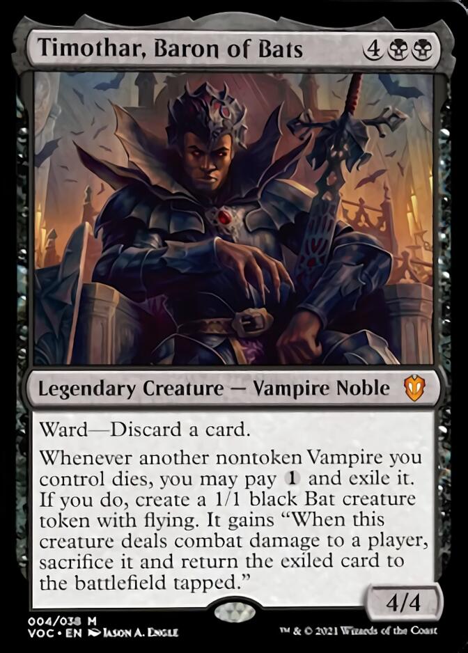 Timothar, Baron of Bats [Innistrad: Crimson Vow Commander] - Destination Retro