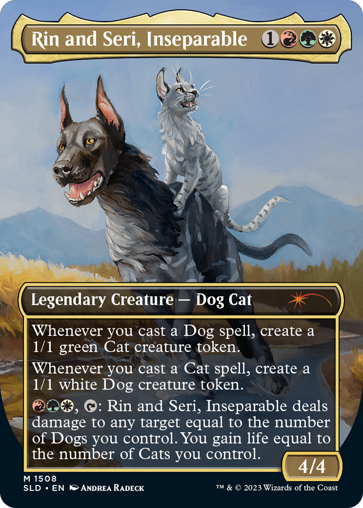Rin and Seri, Inseparable (1508) // Rin and Seri, Inseparable [Secret Lair Commander Deck: Raining Cats and Dogs] - Destination Retro