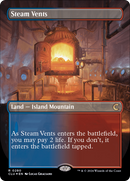 Steam Vents (Borderless) [Ravnica: Clue Edition] - Destination Retro
