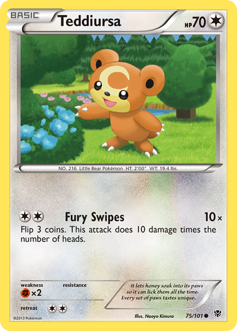 Teddiursa (75/101) [Black & White: Plasma Blast] - Destination Retro