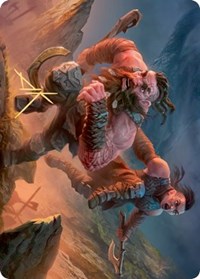 Dwarven Reinforcements Art Card (Gold-Stamped Signature) [Kaldheim: Art Series] - Destination Retro