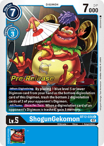 ShogunGekomon [BT12-026] [Across Time Pre-Release Cards] - Destination Retro