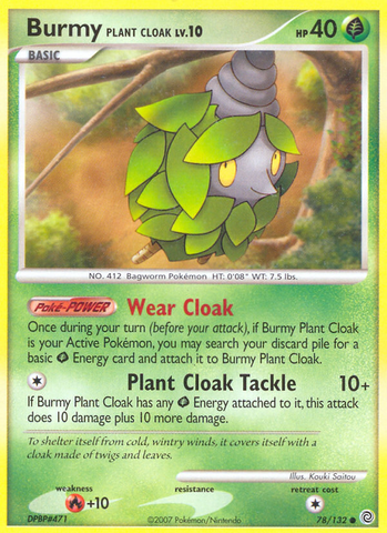 Burmy Plant Cloak (78/132) [Diamond & Pearl: Secret Wonders] - Destination Retro