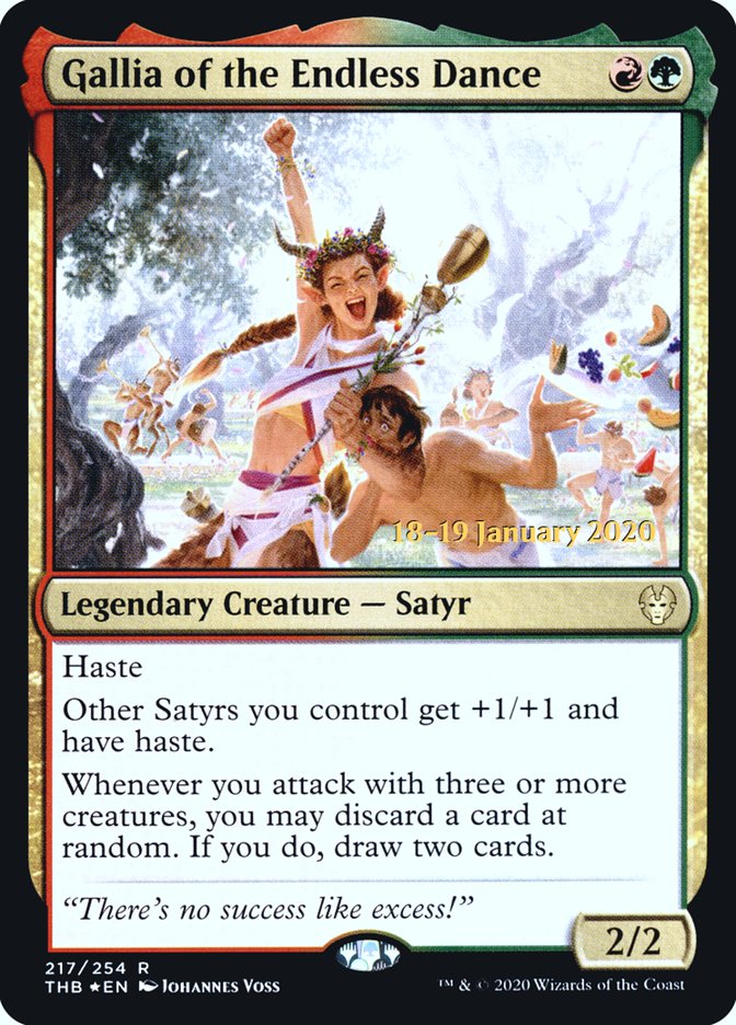 Gallia of the Endless Dance [Theros Beyond Death Prerelease Promos] - Destination Retro