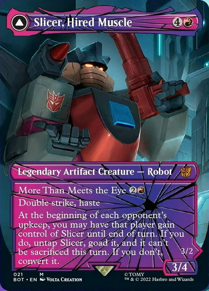 Slicer, Hired Muscle // Slicer, High-Speed Antagonist (Shattered Glass) [Universes Beyond: Transformers] - Destination Retro