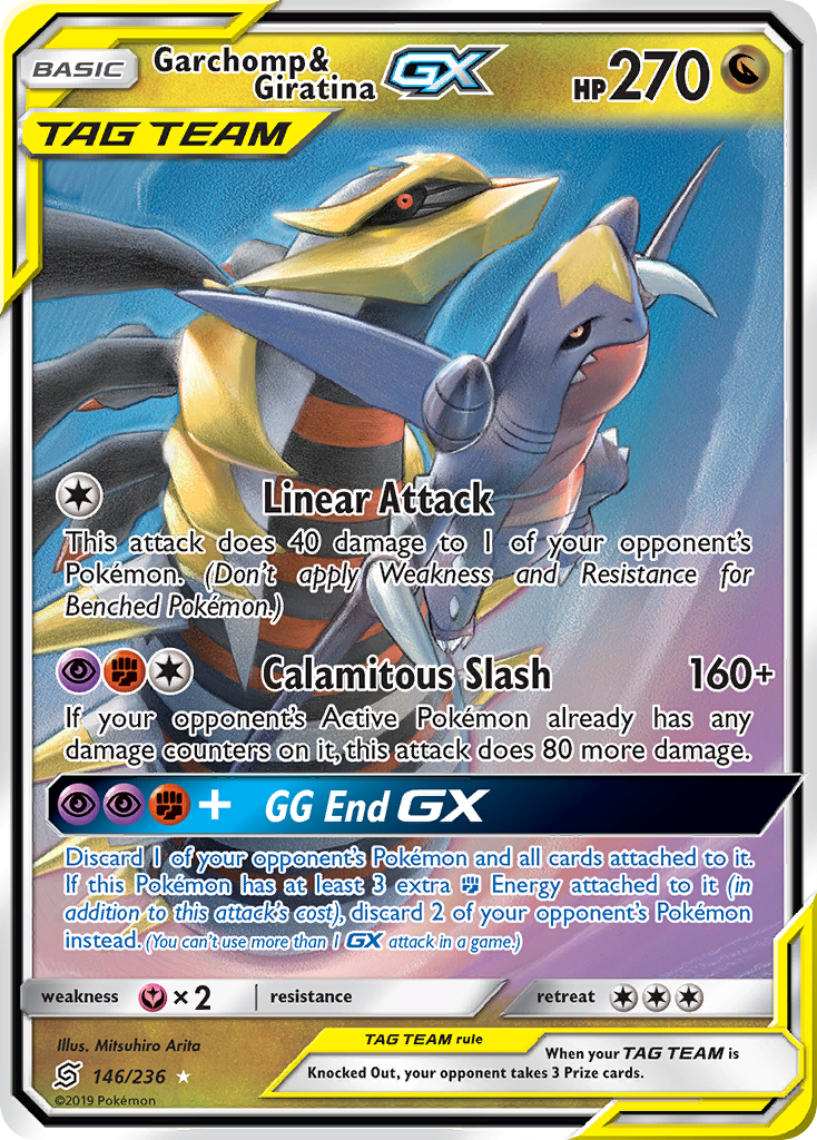 Garchomp & Giratina GX (146/236) [Sun & Moon: Unified Minds] - Destination Retro