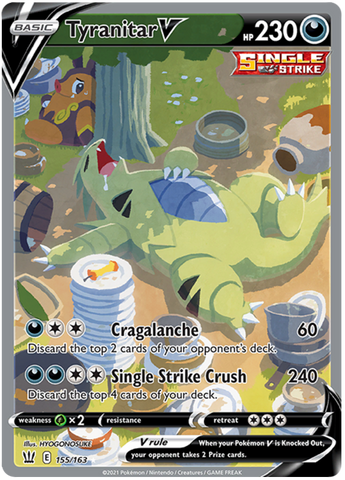 Tyranitar V (155/163) [Sword & Shield: Battle Styles] - Destination Retro