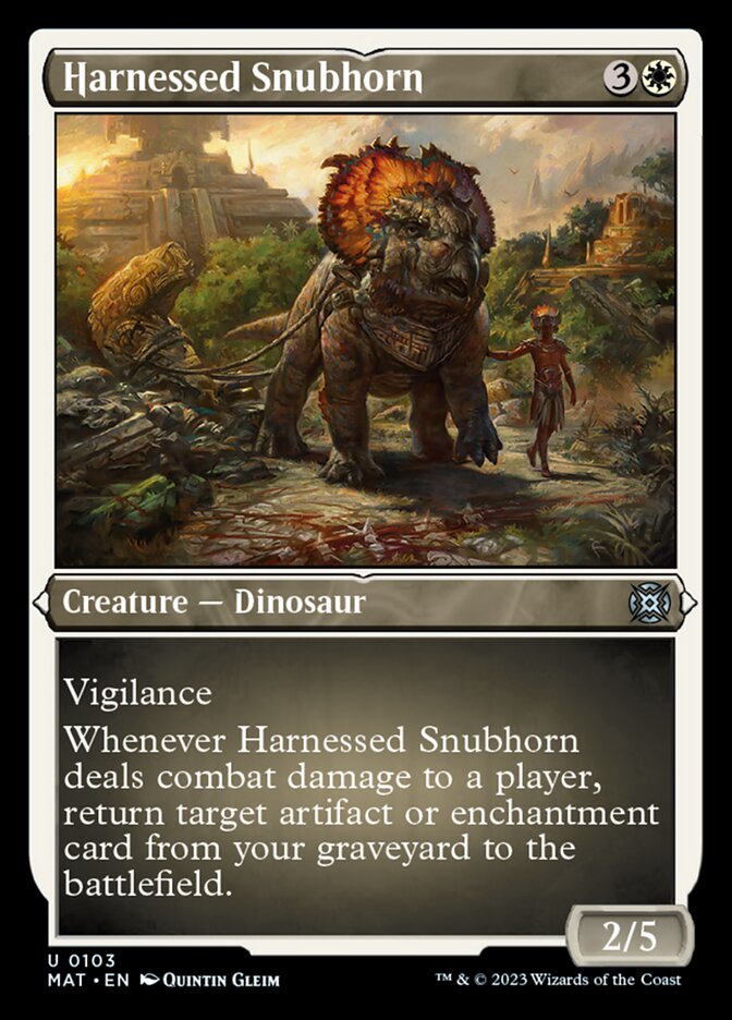 Harnessed Snubhorn (Foil Etched) [March of the Machine: The Aftermath] - Destination Retro