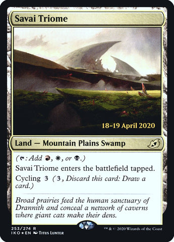 Savai Triome  [Ikoria: Lair of Behemoths Prerelease Promos] - Destination Retro