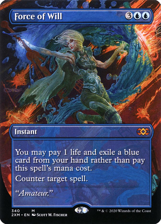 Force of Will (Borderless) [Double Masters] - Destination Retro
