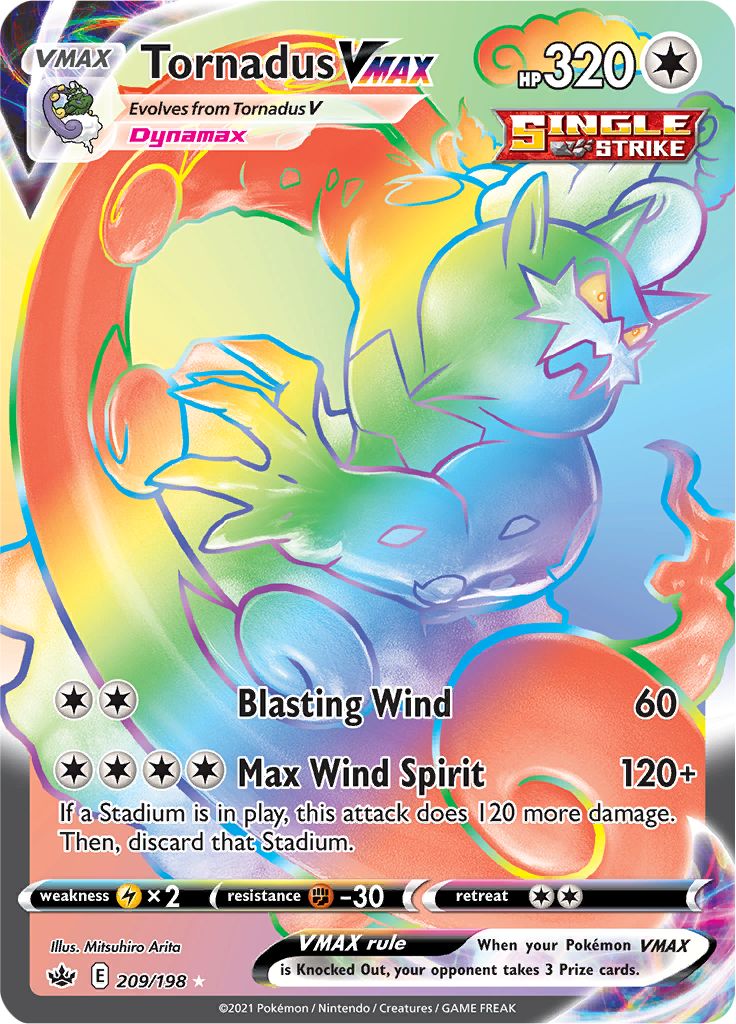 Tornadus VMAX (209/198) [Sword & Shield: Chilling Reign] - Destination Retro