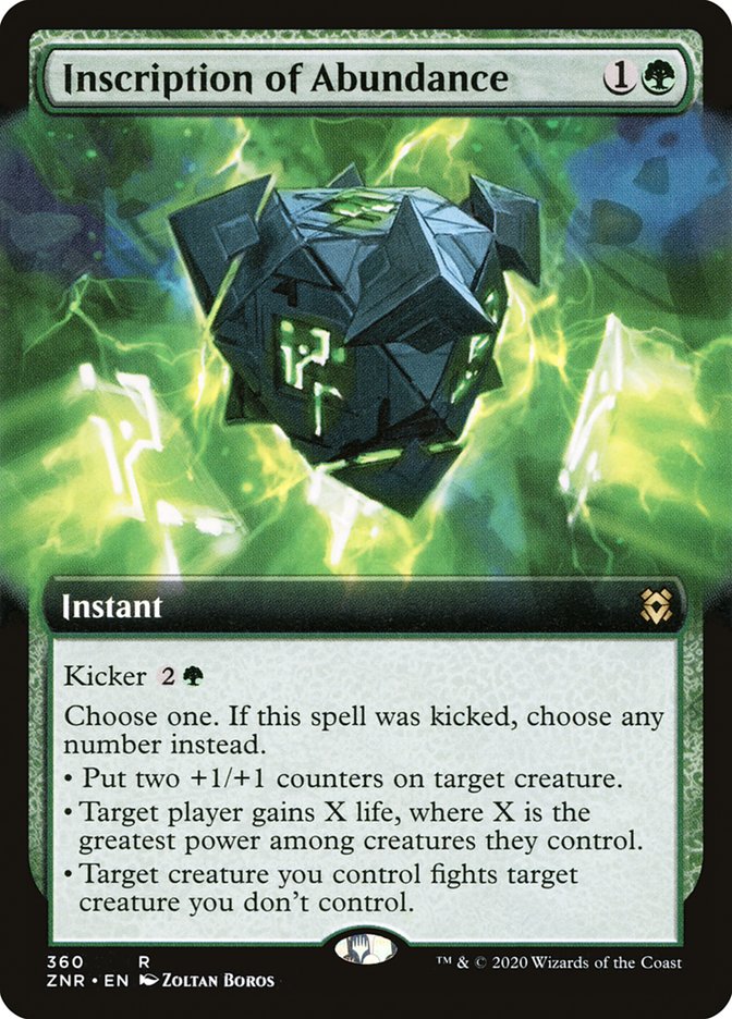 Inscription of Abundance (Extended Art) [Zendikar Rising] - Destination Retro