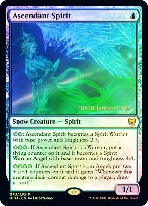 Ascendant Spirit  [Kaldheim Prerelease Promos] - Destination Retro
