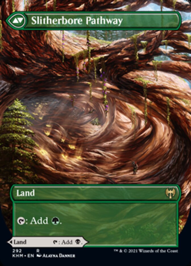 Darkbore Pathway // Slitherbore Pathway (Borderless Alternate Art) [Kaldheim] - Destination Retro