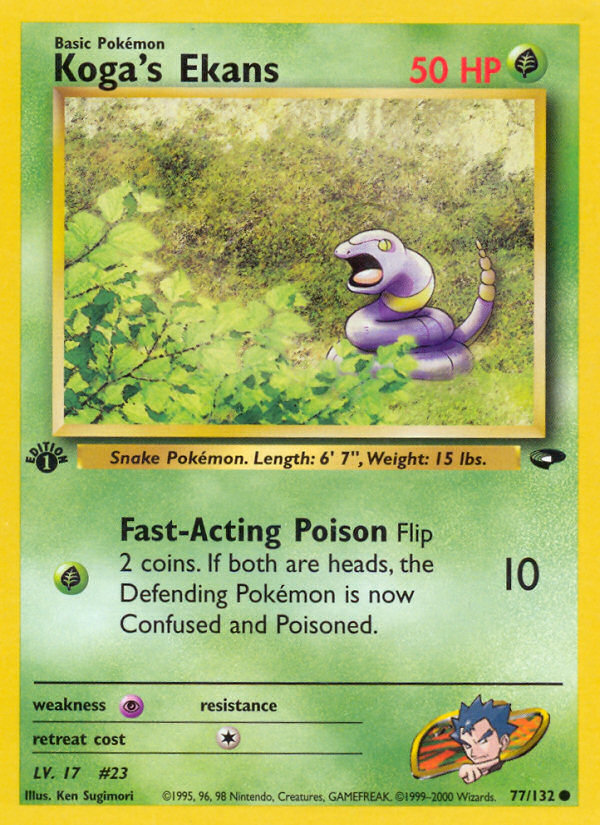 Koga's Ekans (77/132) [Gym Challenge 1st Edition] - Destination Retro