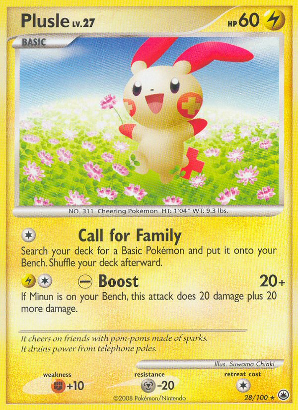 Plusle (28/100) [Diamond & Pearl: Majestic Dawn] - Destination Retro